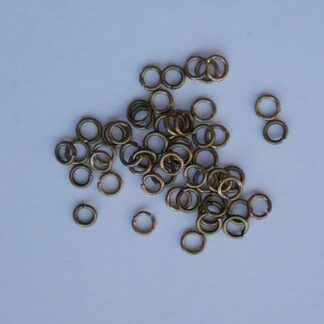 Jump Rings – Antique Bronze – 4×0.7mm – Pack Of 50