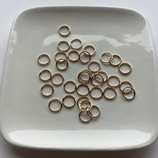 Jump Rings – Gold –  8x1mm – Pack Of 50