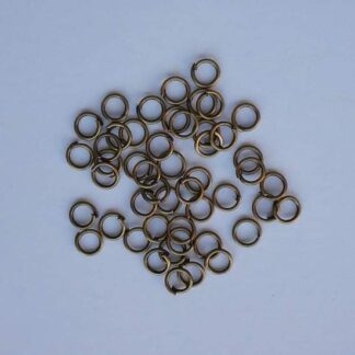 Jump Rings – Antique Bronze – 5×0.8mm – Pack Of 50