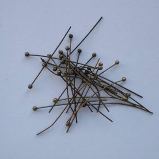 Ball Pins – Antique Bronze – 30×0.4mm – Pack Of 50