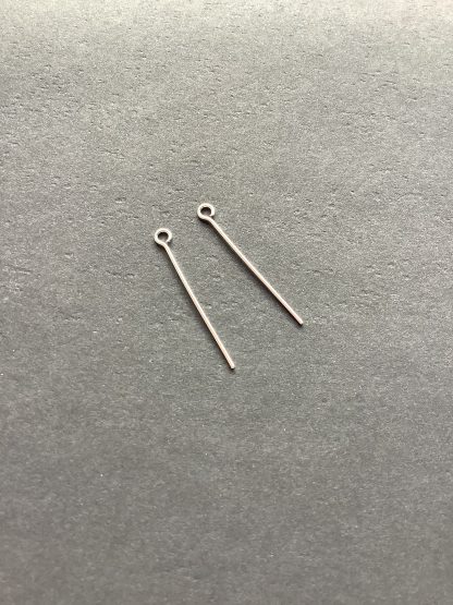 Sterling Silver 925 Eye Pins – 28×0.7mm – Pack Of 2