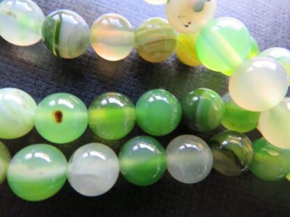 Agate Beads – Green – 8mm – Strand Of 45 Beads