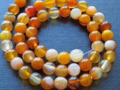 Agate Beads – Orange – 6mm – Strand Of 55 Beads