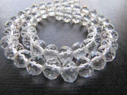 Faceted Crystal Rondelles – Clear Crystal – 8x6mm – Strand Of 50 Beads