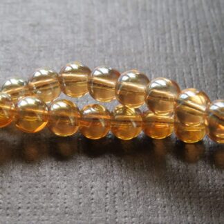 Glass Beads – Pale Orange – 6mm – Strand Of 50 Beads
