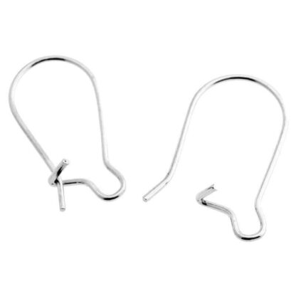 Nickel Free Closable Earwires – Platinum – 18x10mm – 10 Pairs