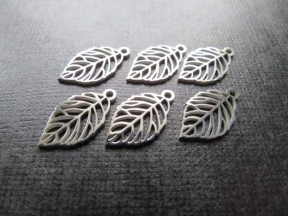 Leaf Charm/Pendant – Stainless Steel – 20x10mm