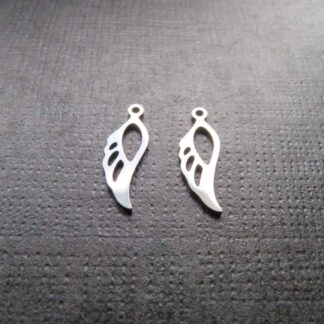 Angel Wing Charm – Stainless Steel – 13x7mm
