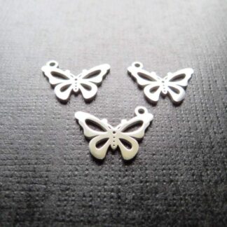 Butterfly Charm – Stainless Steel – 10x7mm