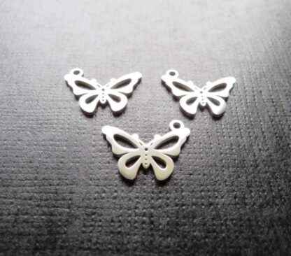 Butterfly Charm – Stainless Steel – 18x18mm
