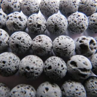 Natural Lava Beads – Anthracite Grey – 8mm – Strand Of 46 Beads