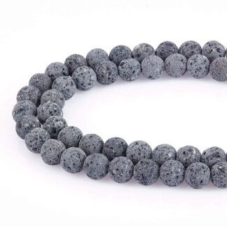 Natural Lava Beads – Anthracite Grey – 6mm – Strand Of 60 Beads