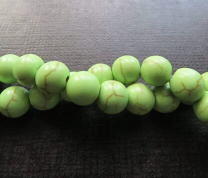 Howlite Beads – Green – 6mm – Strand Of 70 Beads