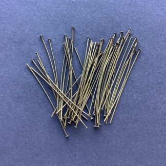 Head Pins – Antique Bronze – 50×0.8mm – Pack Of 50