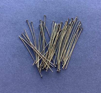 Head Pins – Antique Bronze – 50×0.8mm – Pack Of 50