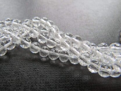 Faceted Crystal Round Beads – Clear – 6mm – Strand Of 50 Beads
