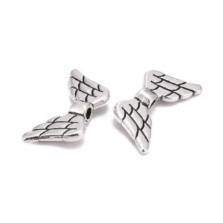 Angel Wing Spacer Bead – Antique Silver – 20x9mm