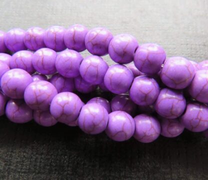 Howlite Beads – Light Purple – 6mm – Strand Of 60 Beads
