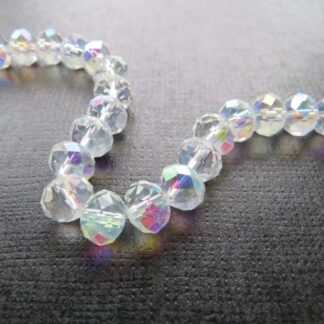 Faceted Crystal Round Beads – Clear – 6mm – Strand Of 50 Beads
