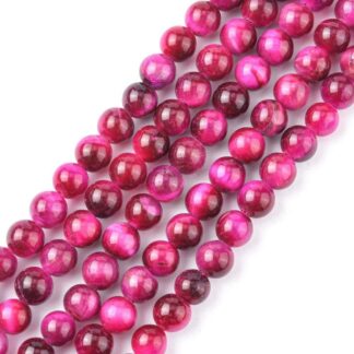 Tiger Eye – Pink – 6mm – Strand Of 32 Beads