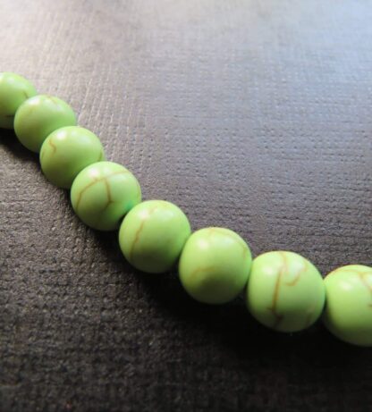Howlite Beads – Green – 8mm – Strand Of 50 Beads