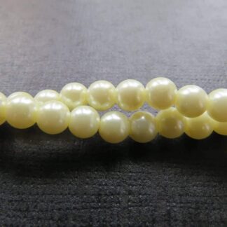 Glass Pearls – Cream – 6mm – Strand Of 70 Beads