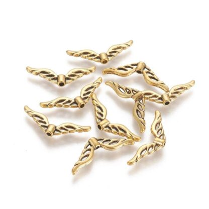 Angel Wing Spacer Bead – Gold Plated – 22x8mm
