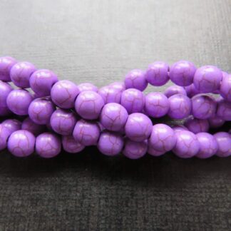 Howlite Beads – Light Purple – 6mm – Strand Of 60 Beads