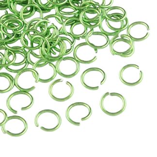 Jump Rings – Green – 6×0.8mm – Pack Of 50