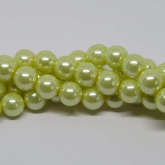Glass Pearls – Buttermilk – 8mm – Strand Of 50 Beads