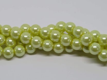 Glass Pearls – Buttermilk – 8mm – Strand Of 50 Beads