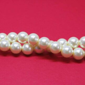Glass Pearls – Ivory – 8mm – Strand Of 50 Beads