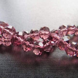 Faceted Crystal Rondelles – Pink – AAA Grade – 10x8mm – Strand Of 30 Beads