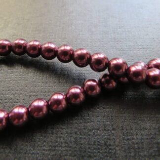 Glass Pearls – Wine – 6mm – Strand Of 72 Beads