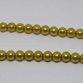 Glass Pearls – Gold – 8mm – Strand Of 50 Beads