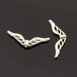 Angel Wing Spacer Bead – Antique Silver – 30x6mm