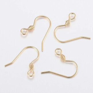 Stainless Steel Earring Hooks – Gold – Pack Of 5 Pairs