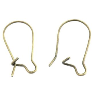 Nickel Free Closable Earwires – Antique Bronze – 18x10mm – 10 Pairs