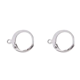 Stainless Steel Leverback Hoop Earring – 24 K Gold Plated – 10 Pairs