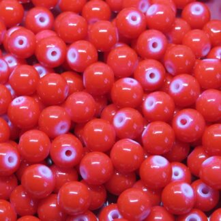 Glass Beads – Red – 8mm – Strand Of 30