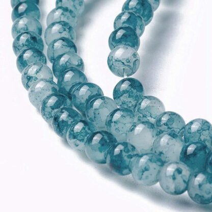 Glass Beads – Dark Green Spray Painted – 4mm – Strand Of 100 Beads