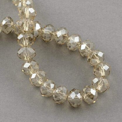 Faceted Crystal Rondelles – Champagne – 4x3mm – Strand Of 100 Beads