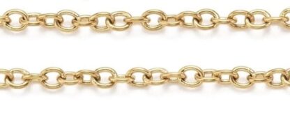 Cable Chain – Gold – Stainless Steel – 2×1.5mm – 1 M Length