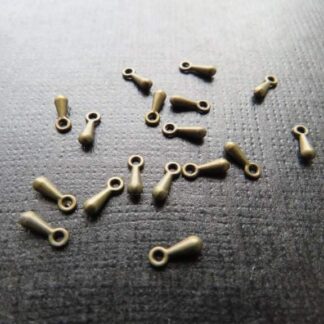 Nickel Free Drop Pendant / Chain End Drop – Antique Bronze – 8x2mm