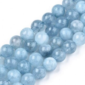 Natural Quartz Beads – Blue – 8mm – Strand Of 40 Beads