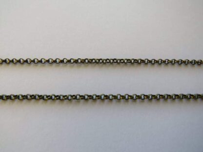 Rolo Chain – Nickel Free – Antique Bronze – 2mm – 1 M Length