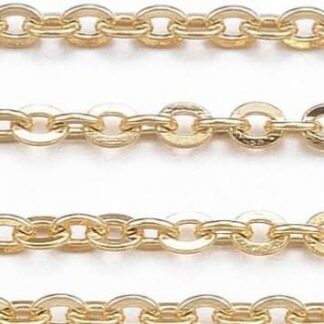 Cable Chain – Gold – Stainless Steel – 1.5×1.3mm – 1 M Length