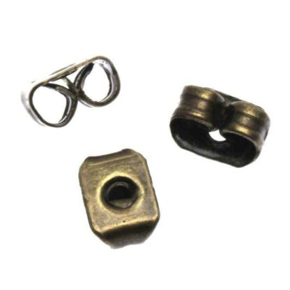 Nickel Free Studs With Loop – Antique Bronze – 4.5mm – Pack Of 10 Pairs