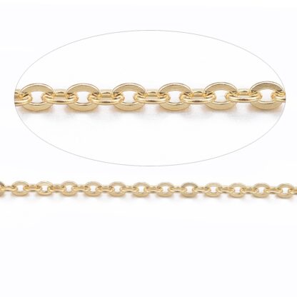 Cable Chain – Gold – Stainless Steel – 1.5×1.3mm – 1 M Length