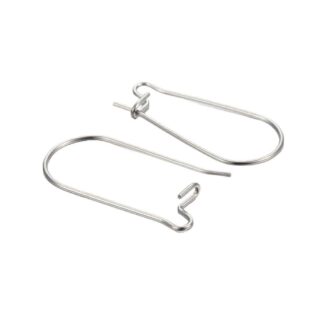 Closable Earwires – Stainless Steel – 25x12mm – 10 Pairs